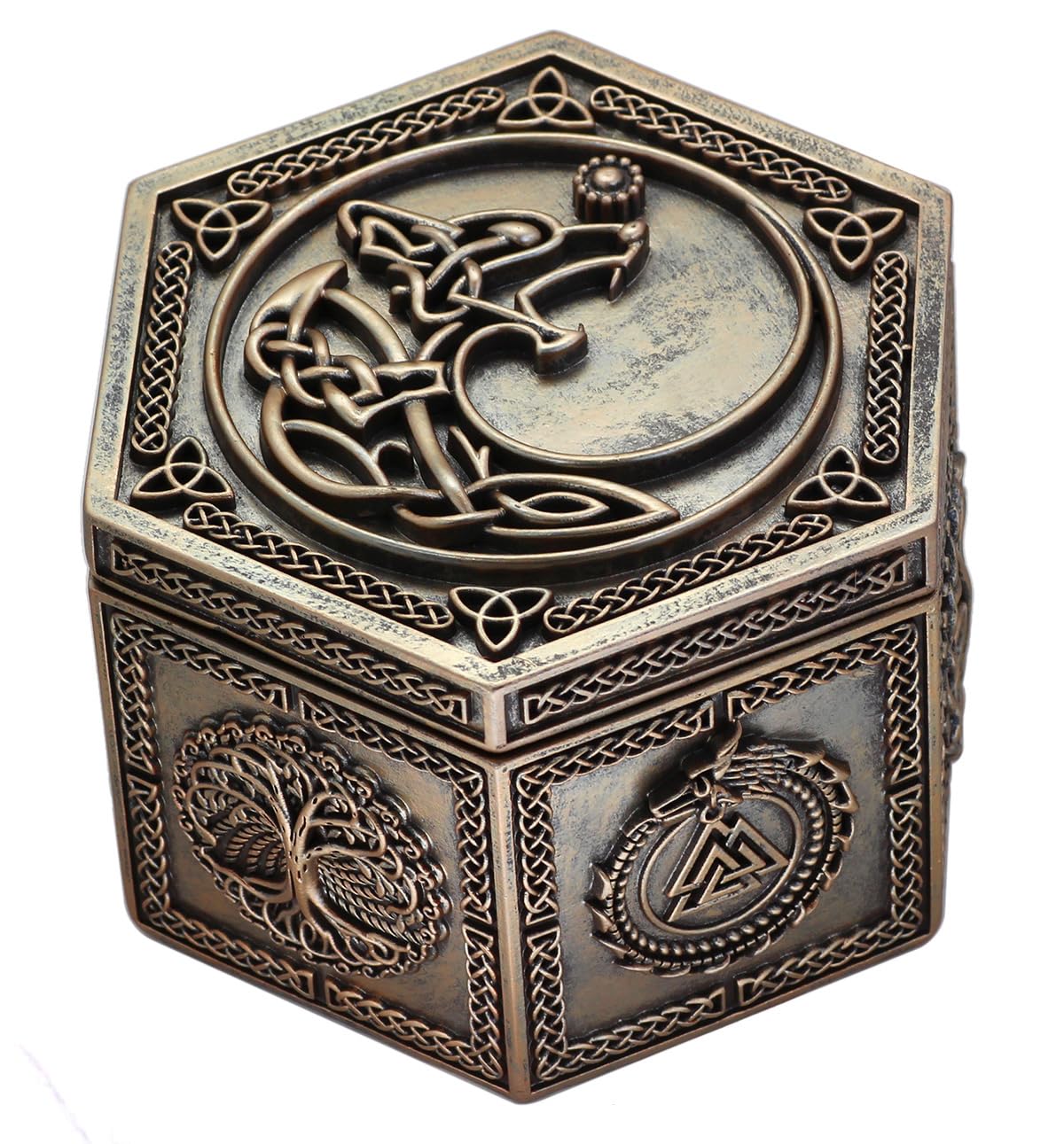 Amazon.com: GuoShuang Norse Viking Jewelry Box Gift Wolf Yggdrasil